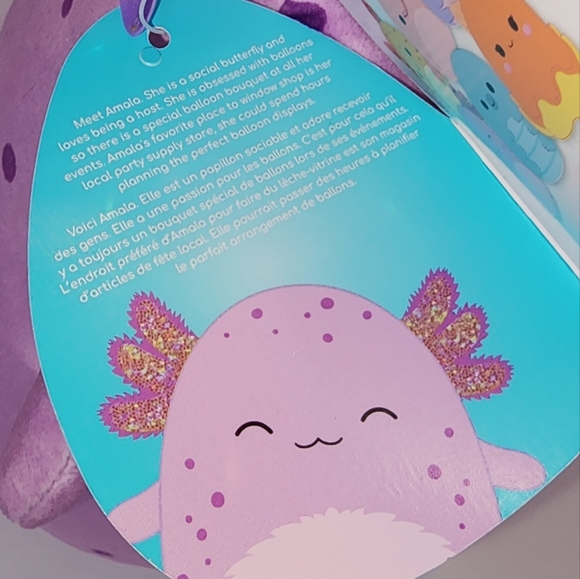 AMALA 🦎 Purple Spotted Axolotl Original Squishmallow by Kelly Toy ☆》NWT《☆ - Picture 3 of 9